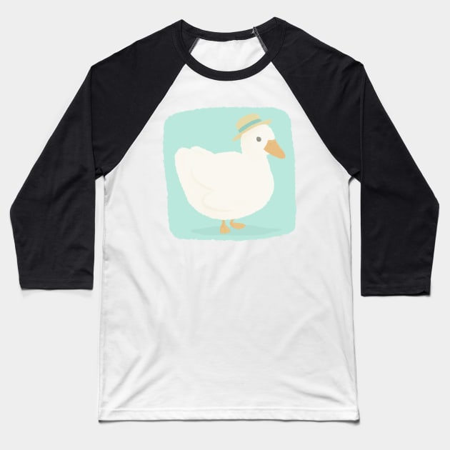 Dapper Duckie Baseball T-Shirt by mirandachurch